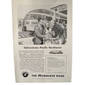 Vintage 1951 Milwaukee Road Olympian Hiawatha Ad Advertisement